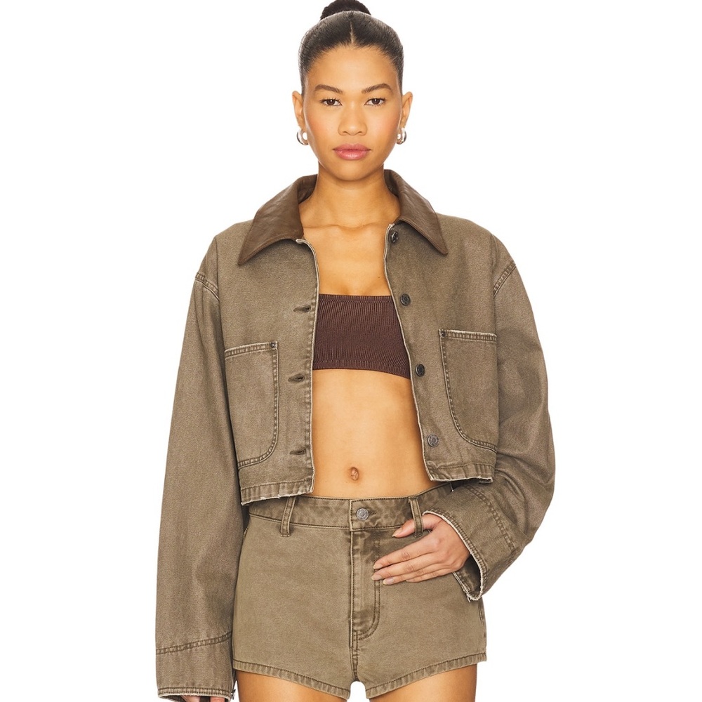 AFRM Olive Night Cropped Jacket  - Women's